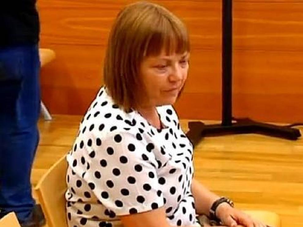 La condenada durante el juicio por agredir a dos niños de dos años.