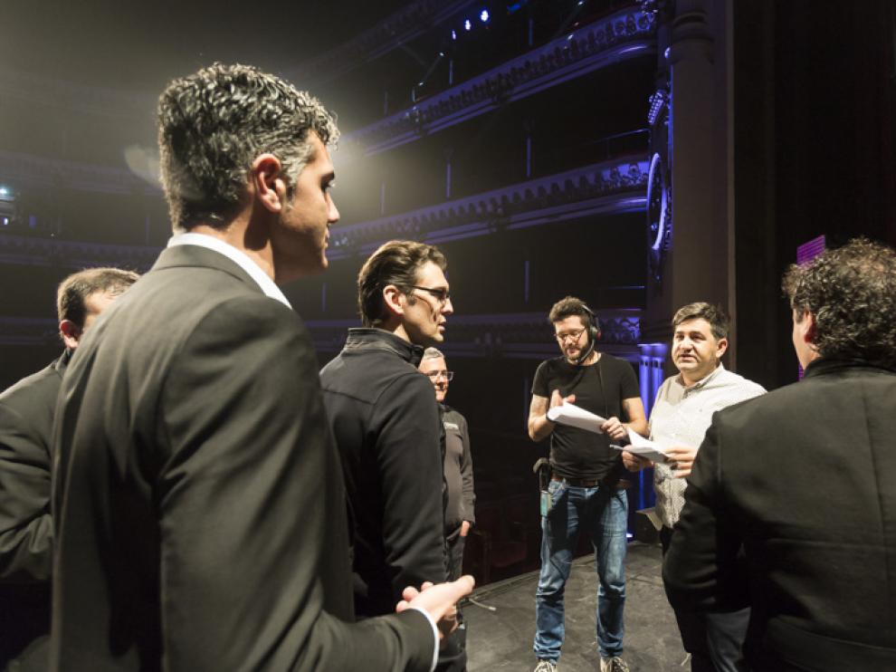 Mariano Bazco, de Starkytch, en un momento de los ensayos previos con Bvocal.