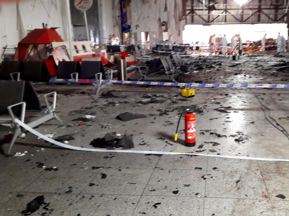 Así quedó el aeropuerto de Bruselas tras el atentado del pasado 22 de marzo.