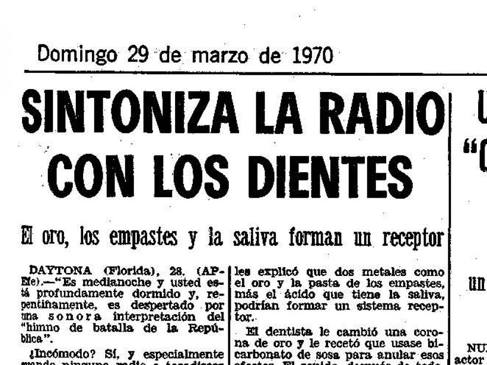 La noticia fue publicada el 29 de marzo de 1970.