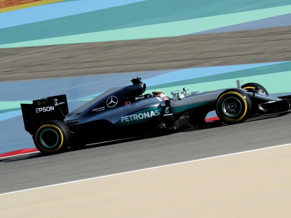Lewis Hamilton en Bahréin