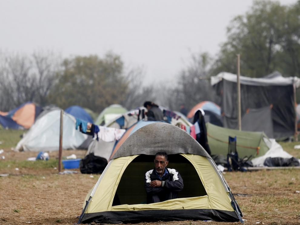 Campo de refugiados de Idomeni, este sábado.