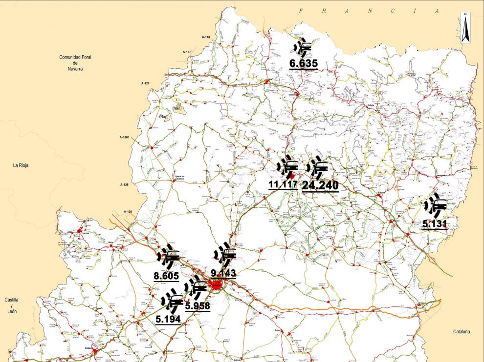 Mapa de los radares que más multan
