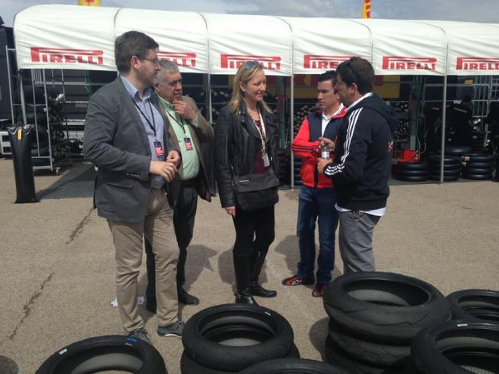 La presidenta de Motorland, este domingo en el circuito.