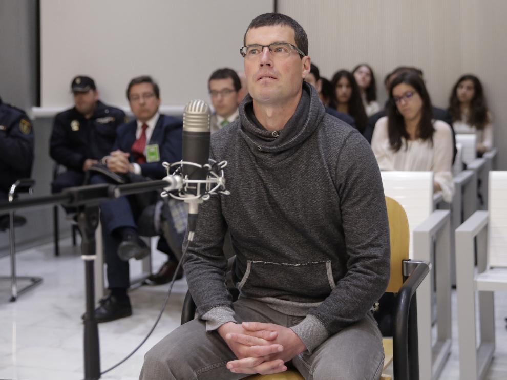 El etarra Jorge Olaiz durante su declaración en la Audiencia Nacional.
