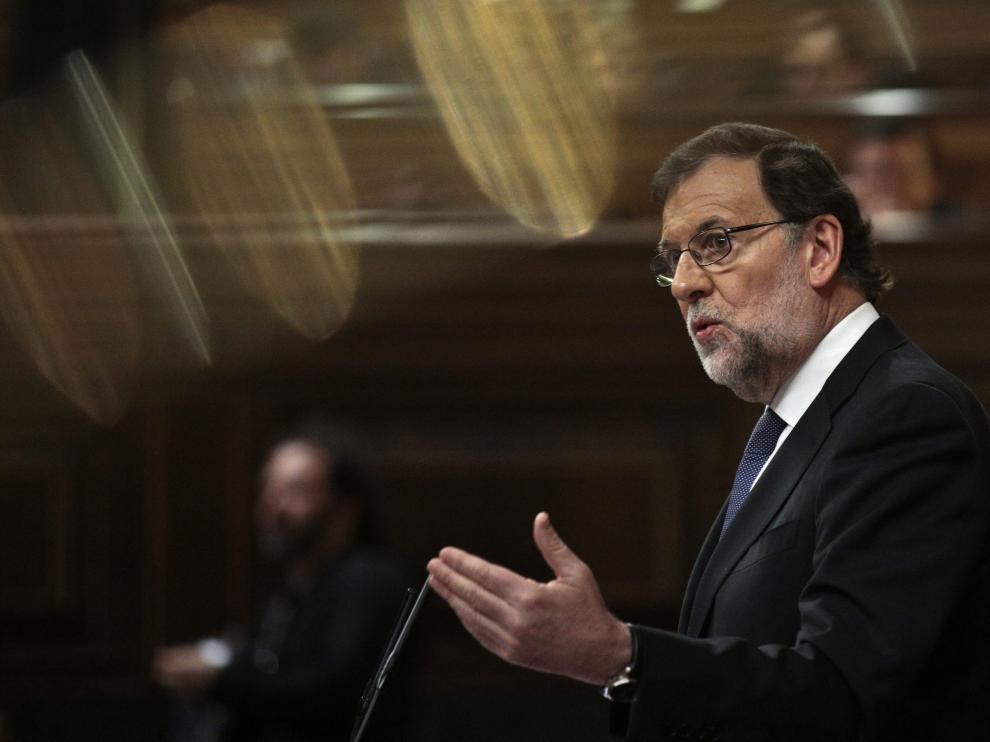Mariano Rajoy durante su intervención en el Congreso de los Diputados.