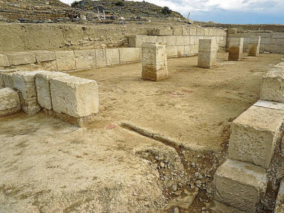 El yacimiento arqueológico de Los Bañales, cerca de la localidad de Uncastillo.