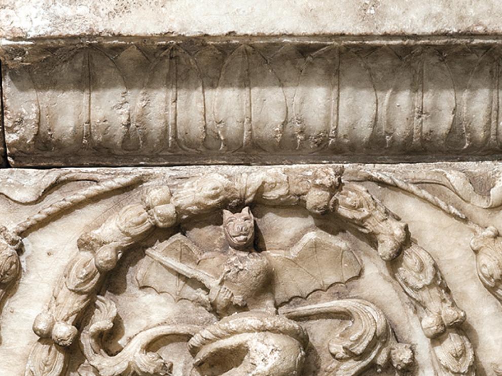 Detalle del sarcófago.