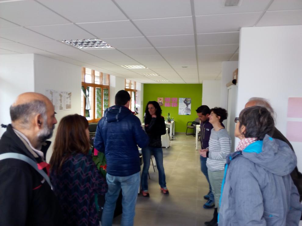 Visita al centro de cotrabajo de Aínsa