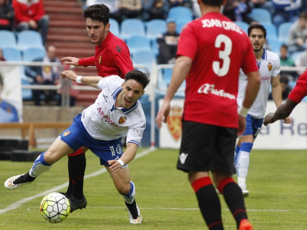 Imagen del encuentro entre el Real Zaragoza y el Mallorca en La Romareda.