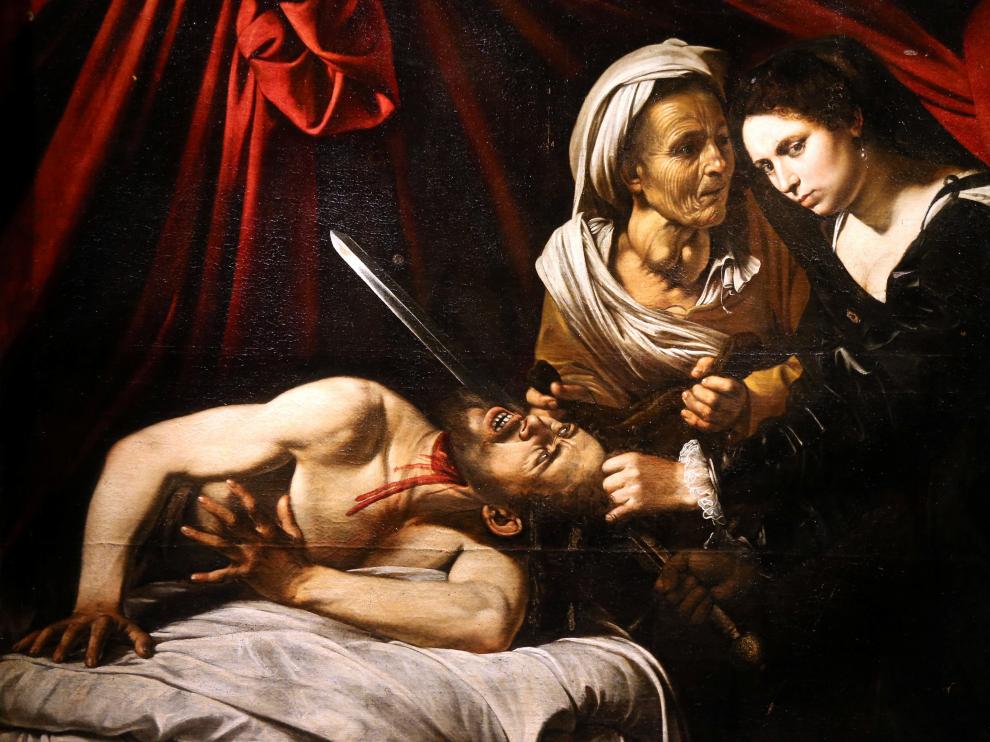 La obra atribuida a Caravaggio expuesta en París.
