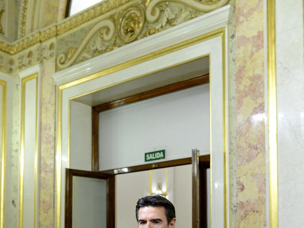 El ministro de Industria, José Manuel Soria, la tarde de este martes en el Congreso.