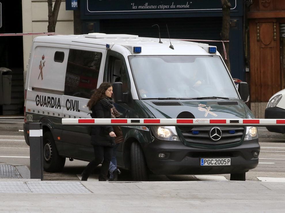 Mario Conde ha sido trasladado en un furgón de la Guardia Civil