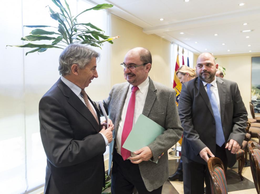 Lambán se reune con el comité ejecutivo de Cepyme Aragón.