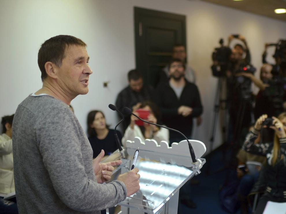 El líder de EH Bildu Arnaldo Otegi .