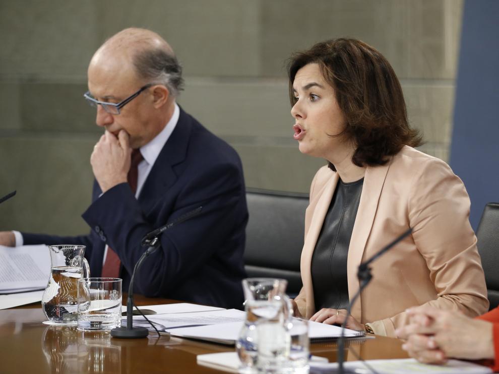 Rueda de prensa tras el Consejo de Ministros.