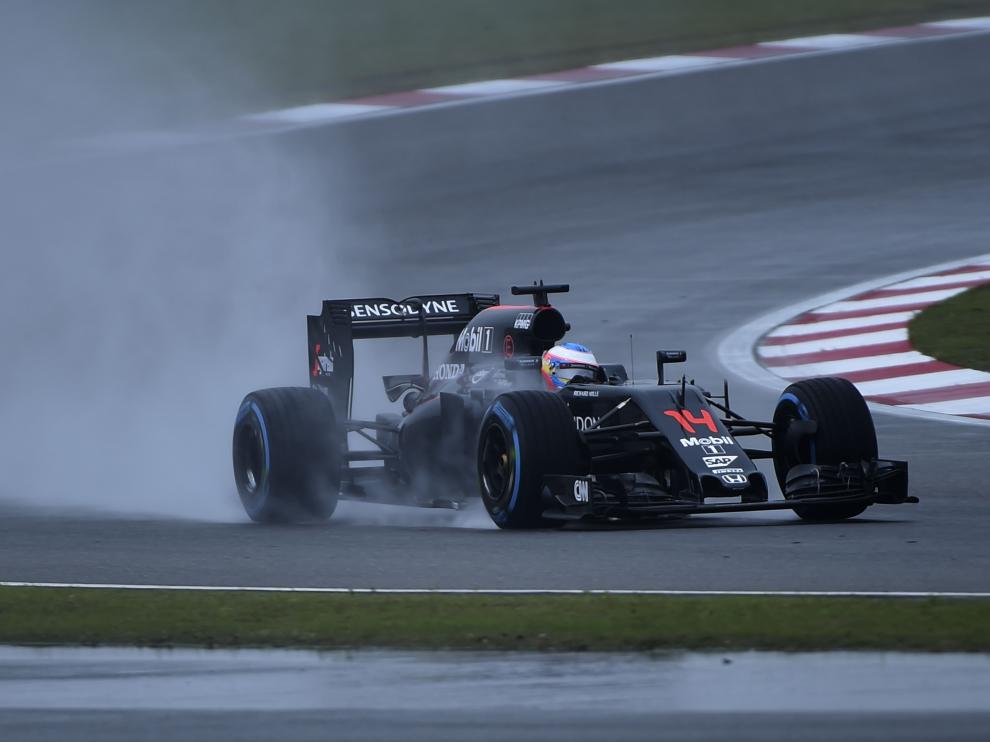 Fernando Alonso, en Shanghái.
