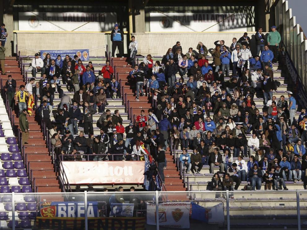 La afición zaragocista se desplazó hasta Valladolid para vivir in situ el último triunfo del Real Zaragoza.