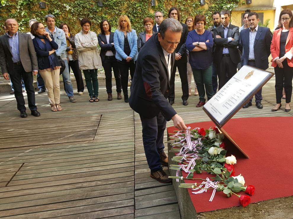 La Diputación de Zaragoza ha celebrado un acto institucional para inaugurar el memorial.