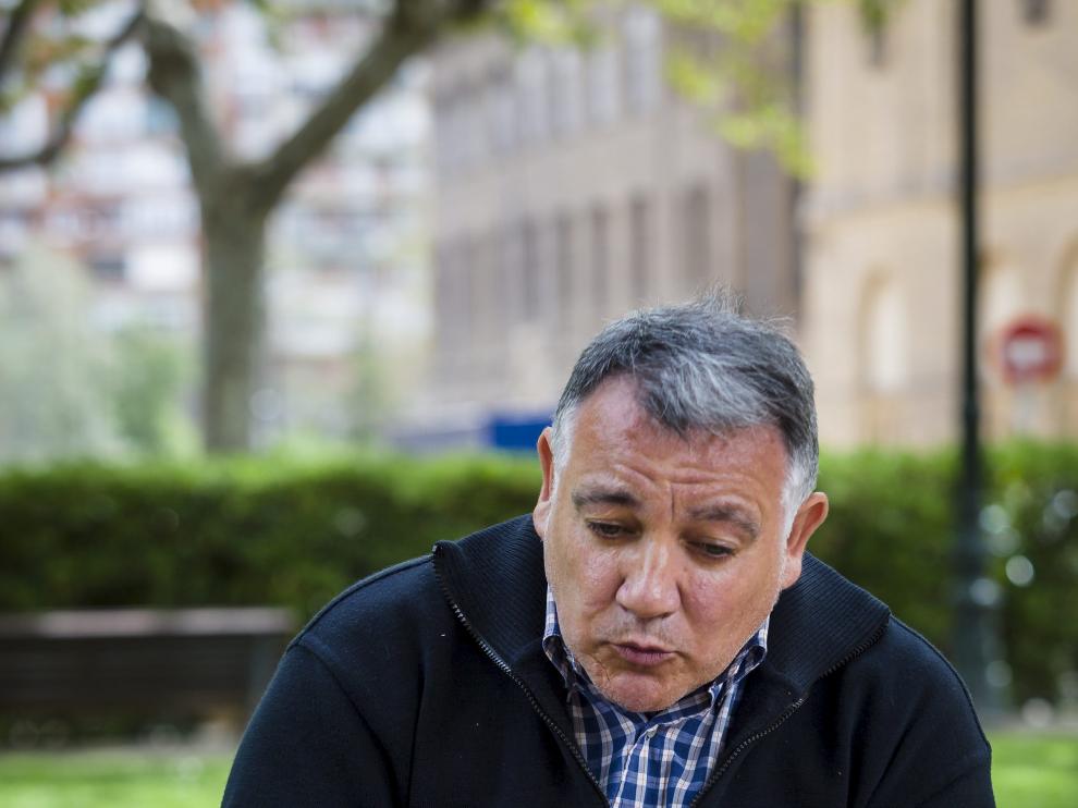 José Luis Juste, ayer, en la plaza de los Sitios.