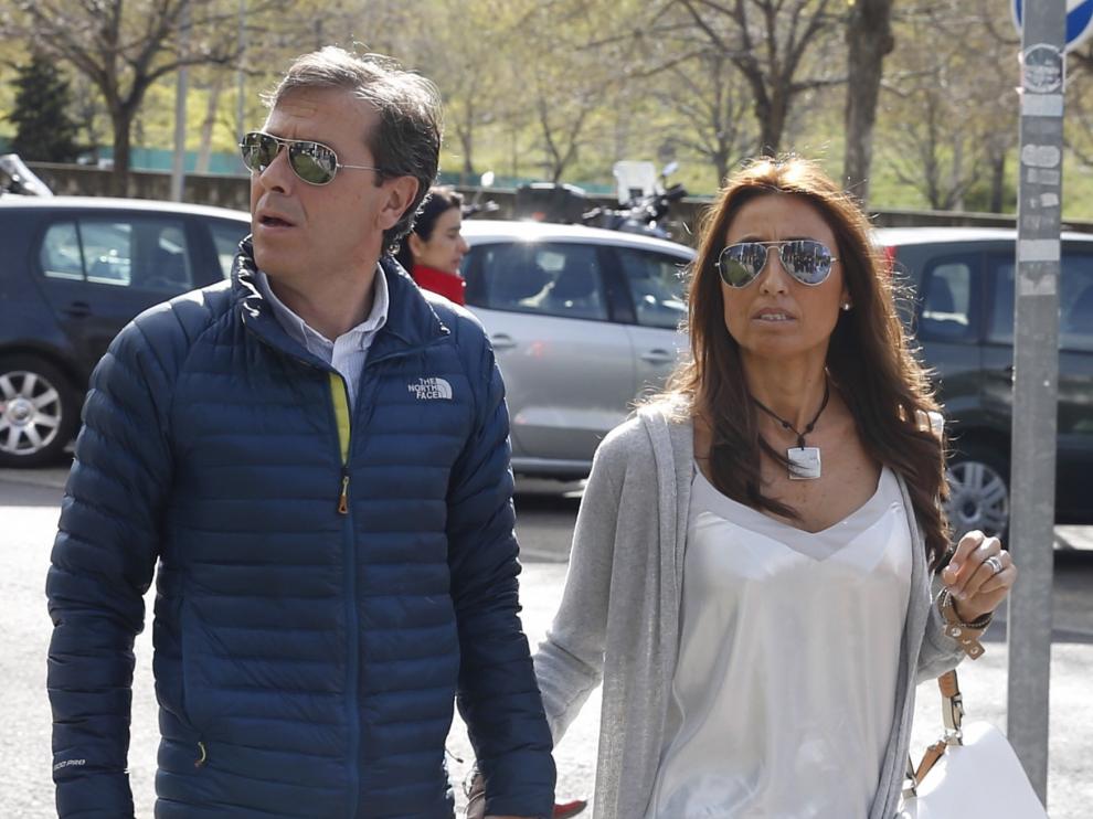 Paco González y su mujer acudiendo a la Audiencia de Madrid.