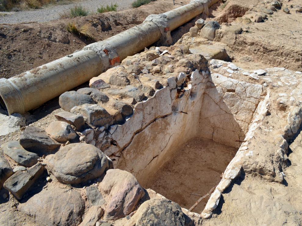 Lagar celtibérico descubierto el verano de 2015 en el término de Tarazona.