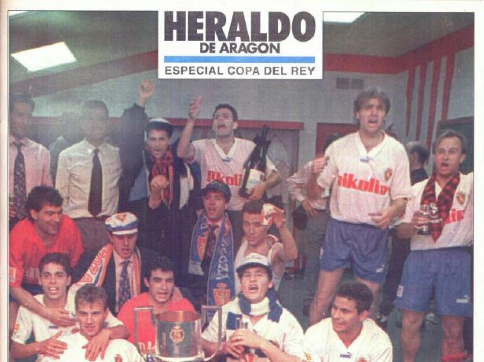 Portada del suplemento especial de Heraldo el día posterior a la consecución del campeonato de Copa ante el Celta en el Vicente Calderón, el 20 de abril de 1994.