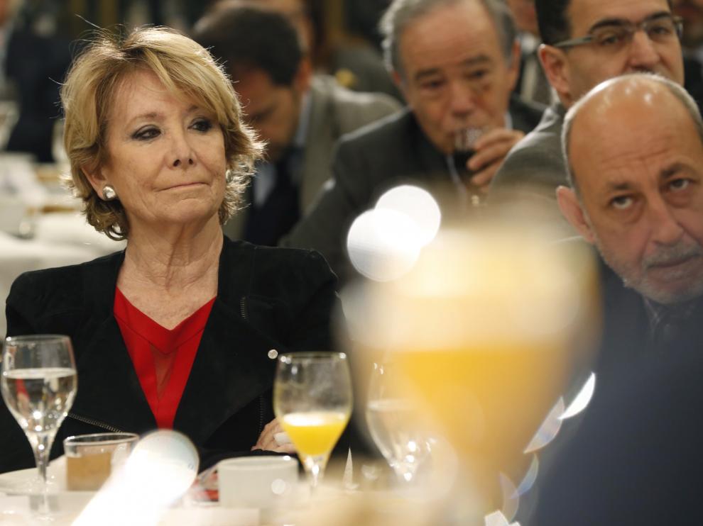 La portavoz del grupo popular en el Ayuntamiento de Madrid y exprepsidente del PP de Madrid, Esperanza Aguirre