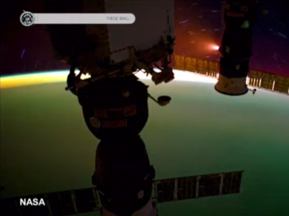 Imágenes de la aurora boreal vista desde el espacio en el vídeo grabado por la Nasa.