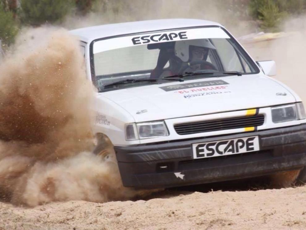 Paloma Meseguer, en una competición de automovilismo