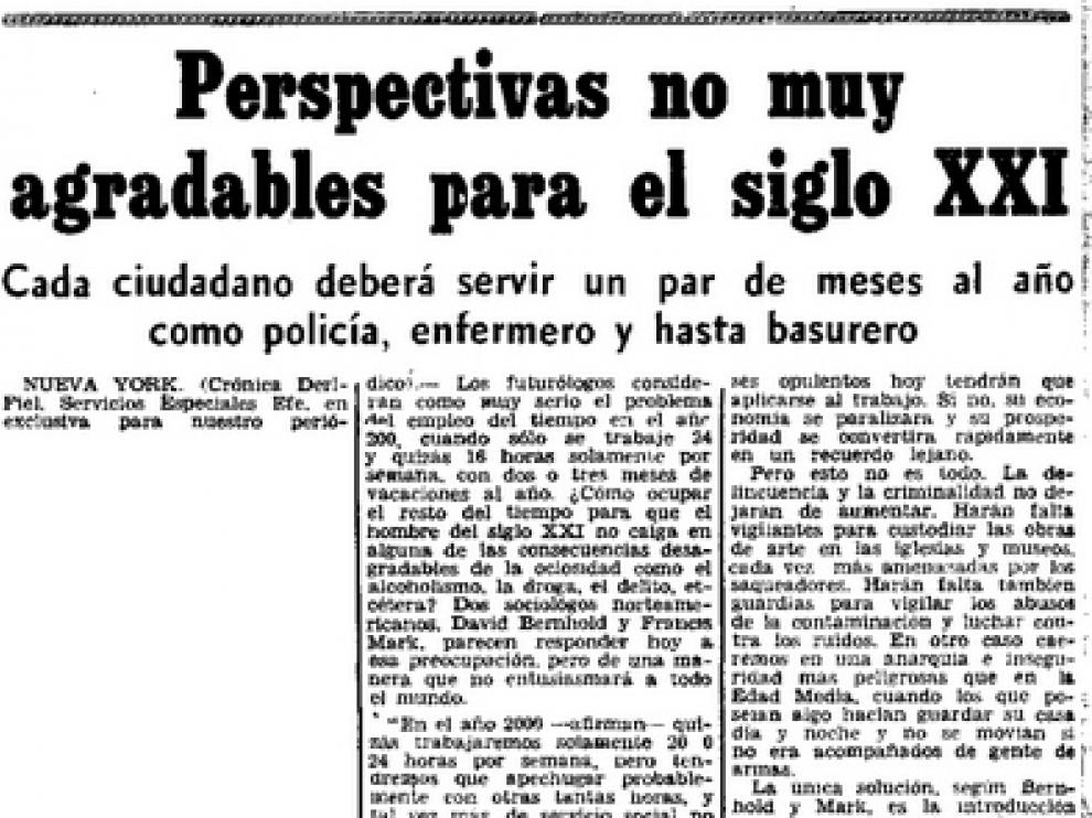 Página de Heraldo de Aragón en la que aparecía la información