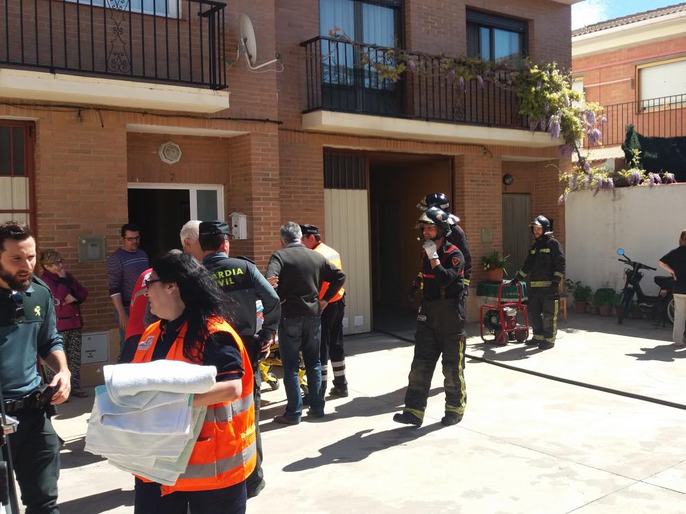 Una mujer de 61 años, herida en una explosión en Pedrola