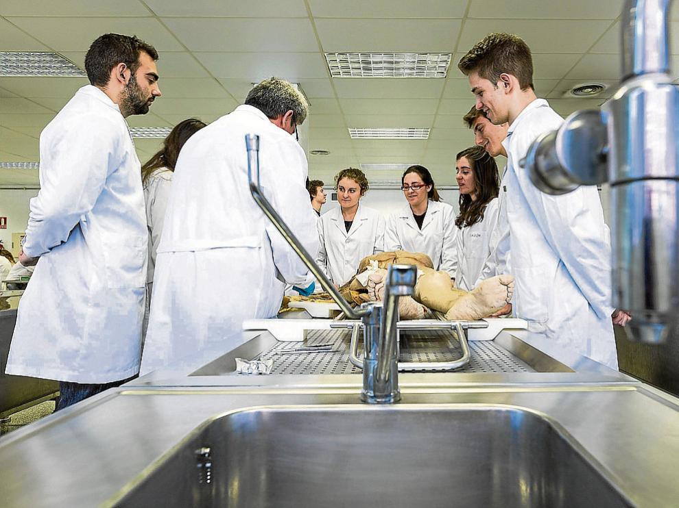 Los futuros médicos pueden practicar en cuerpos reales. Una de las cuestiones más importantes de la donación de cadáveres es que se ponen a disposición de los estudiantes de la Facultad de Medicina (los primeros grados) para que hagan sus prácticas.
