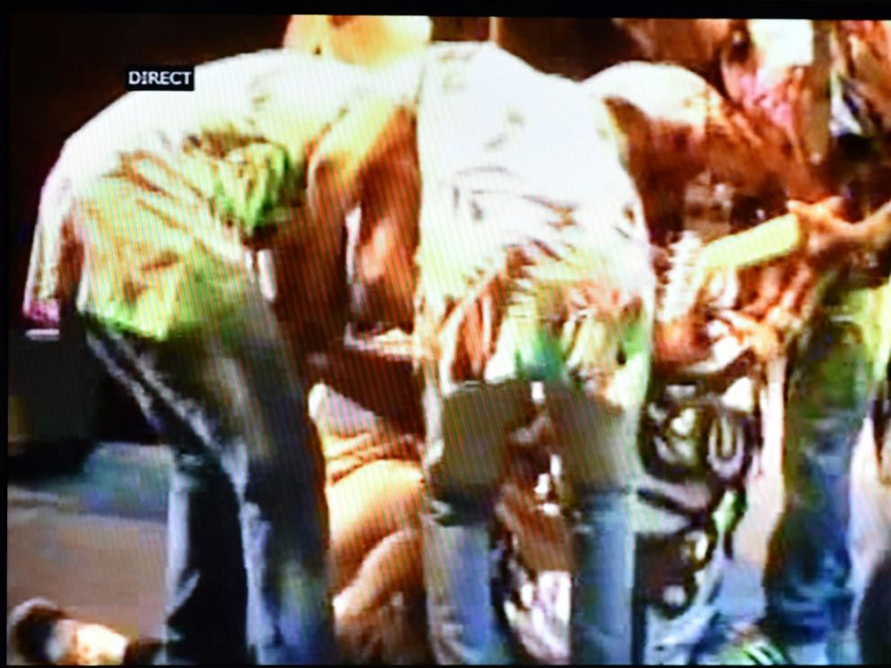 Imagen de televisión del momento del incidente