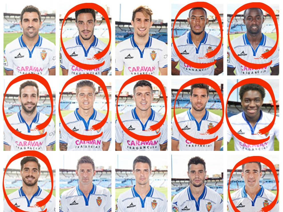 Los jugadores que han anotado algún gol, marcados con un círculo rojo