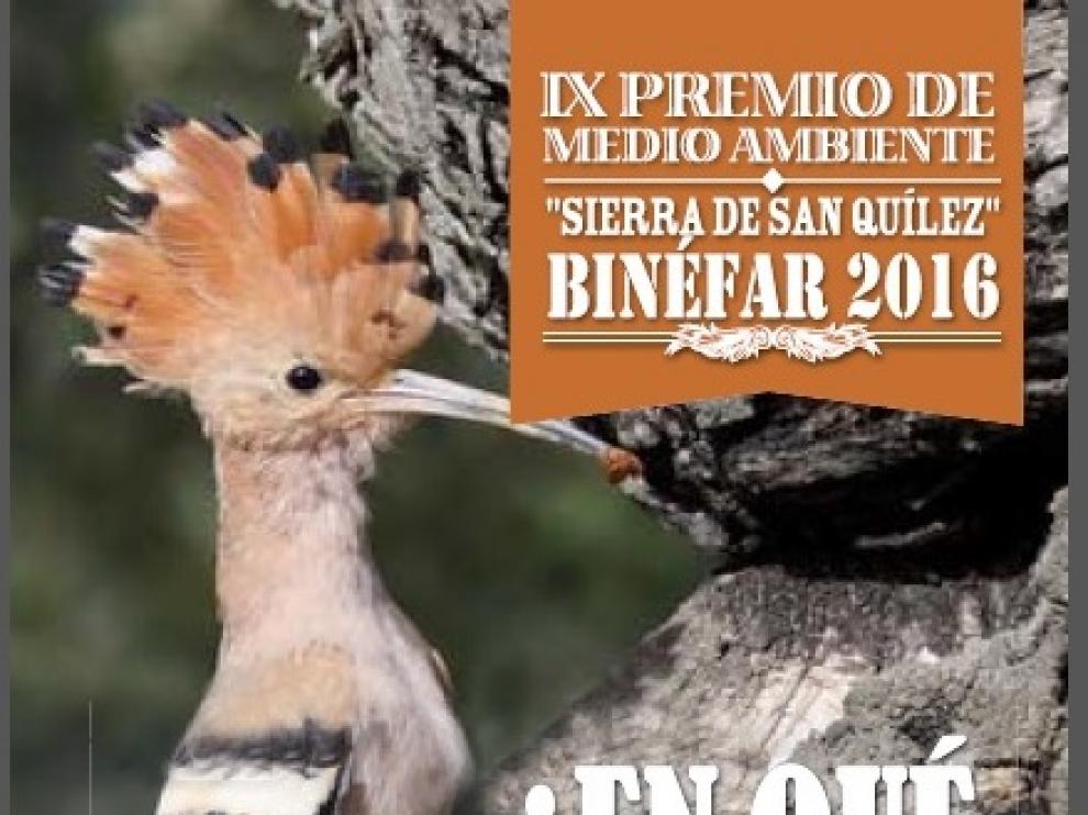 Cartel del IX Premio de Medio Ambiente 'Sierra de San Quílez'.