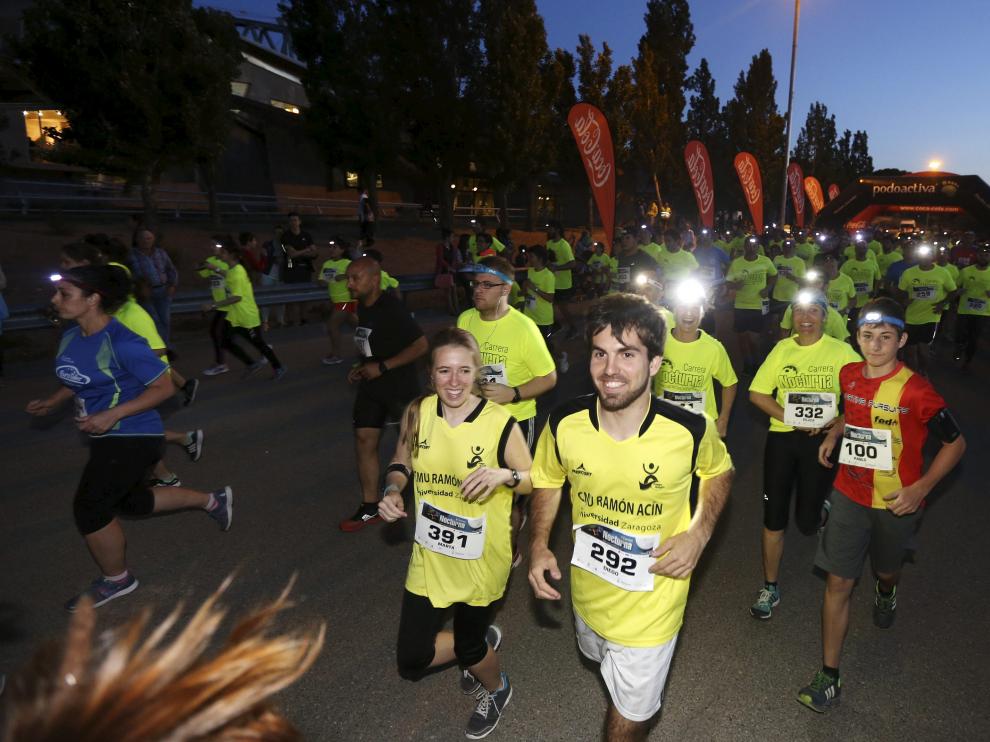 La carrera nocturna de Huesca, en la edición de 2015.