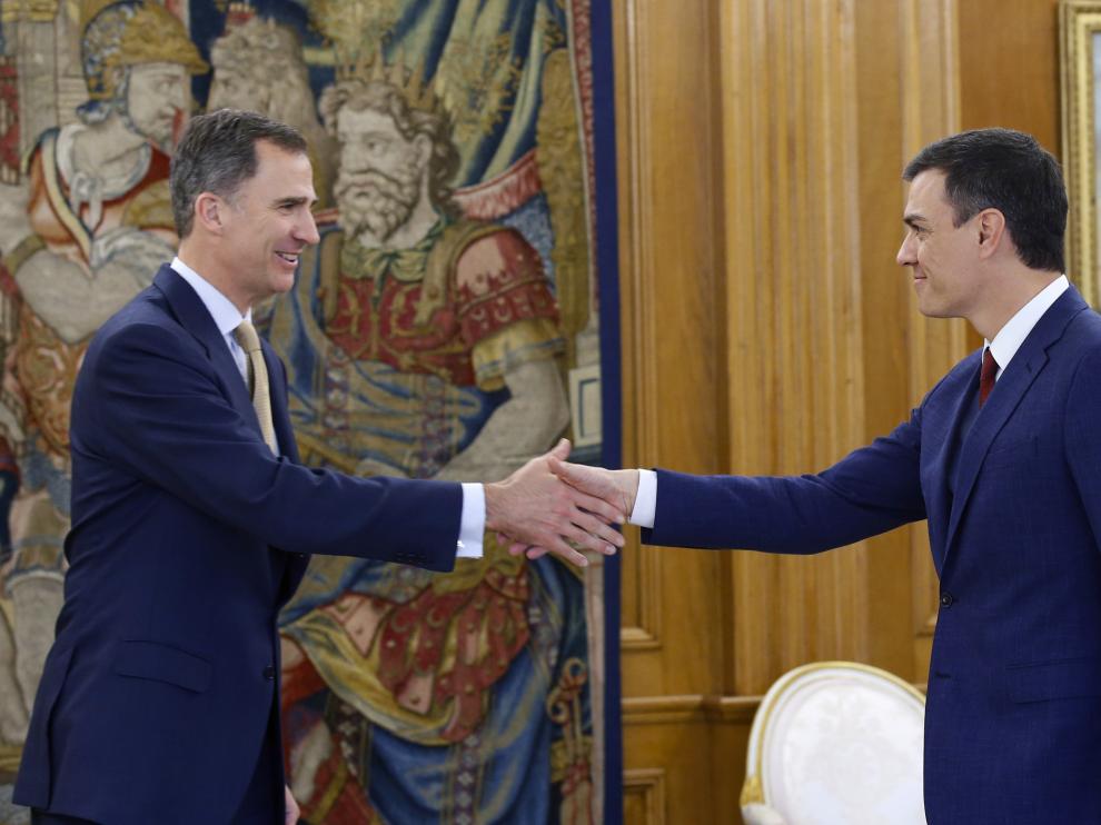 Pedro Sánchez con Felipe VI