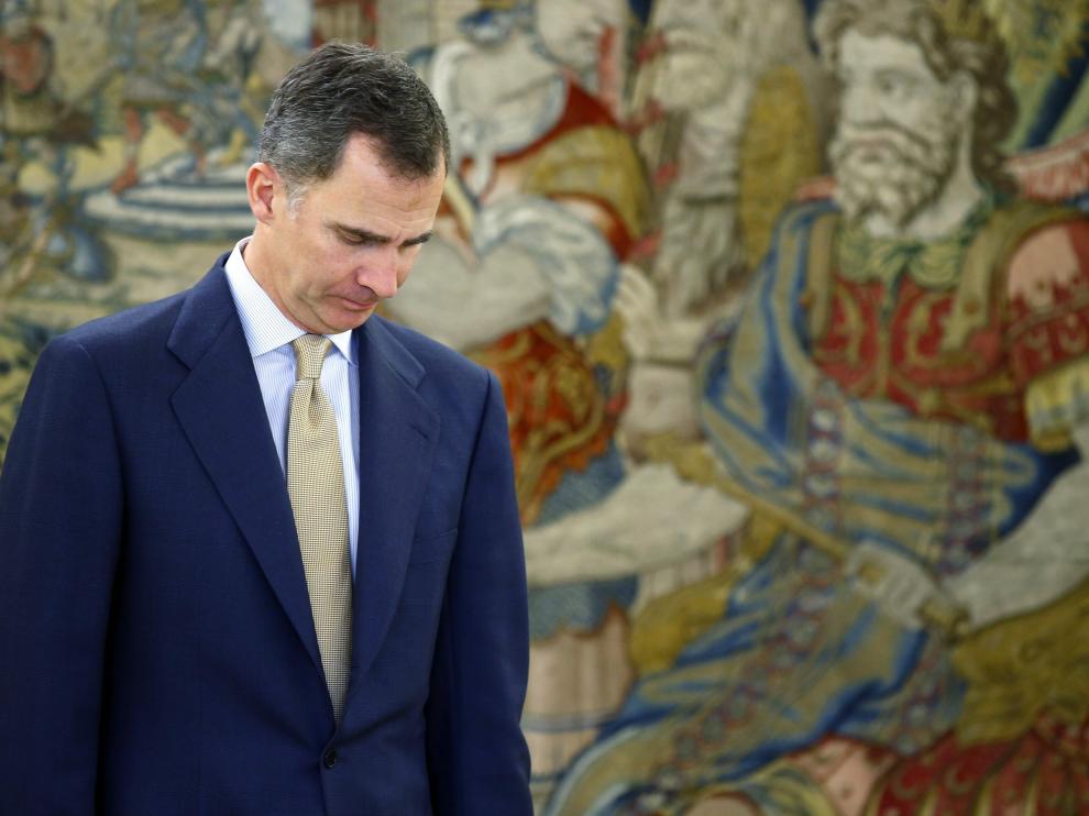 Felipe VI este martes en la Zarzuela.