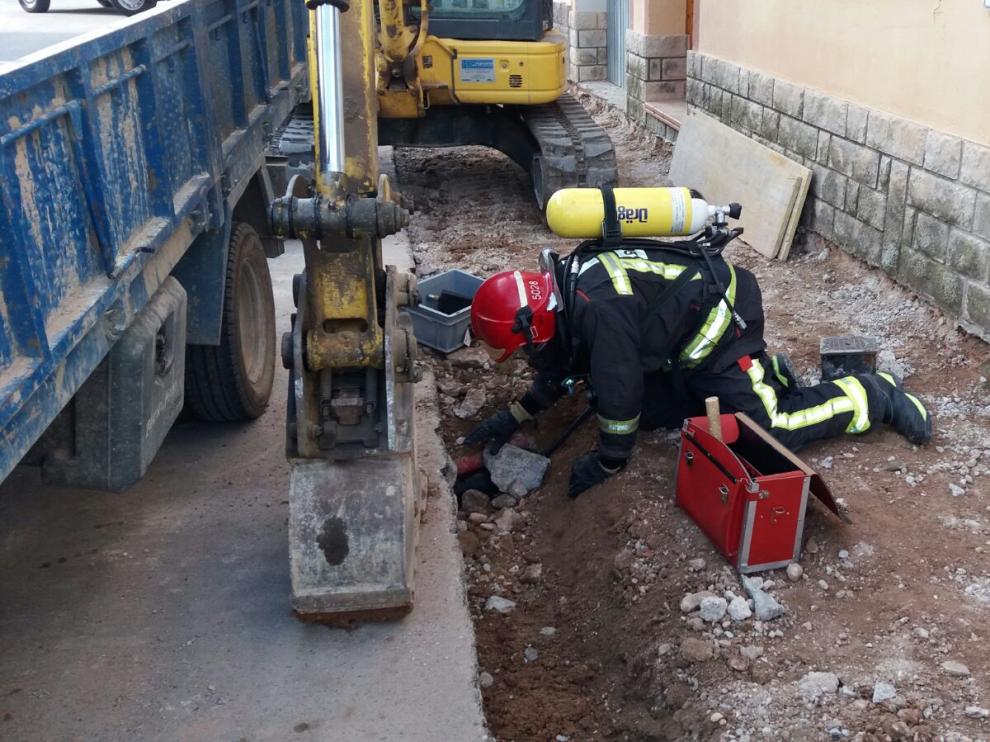Escape de gas en La Almunia