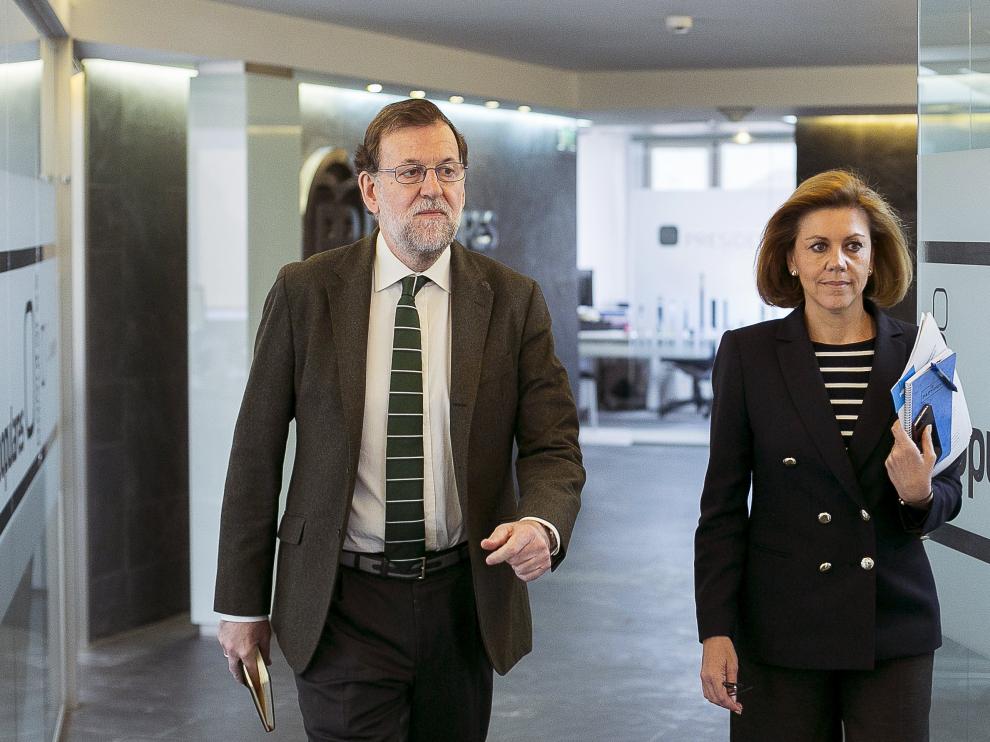 Mariano Rajoy y Dolores de Cospedal.