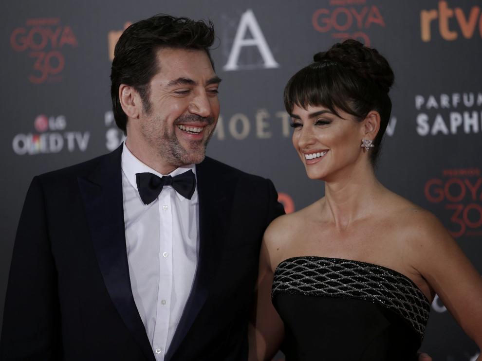Javier Bardem y Penélope Cruz durante la pasada gala de los Goya.