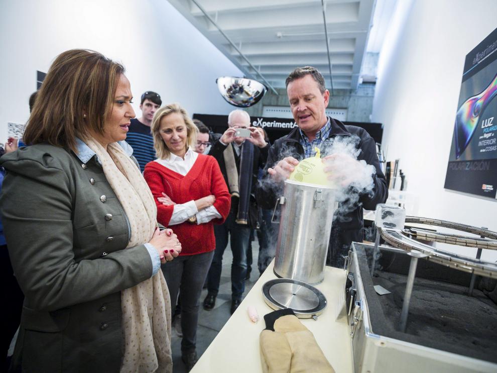 Mayte Pérez, en la inauguración del espacio 'eXperimentAR'.