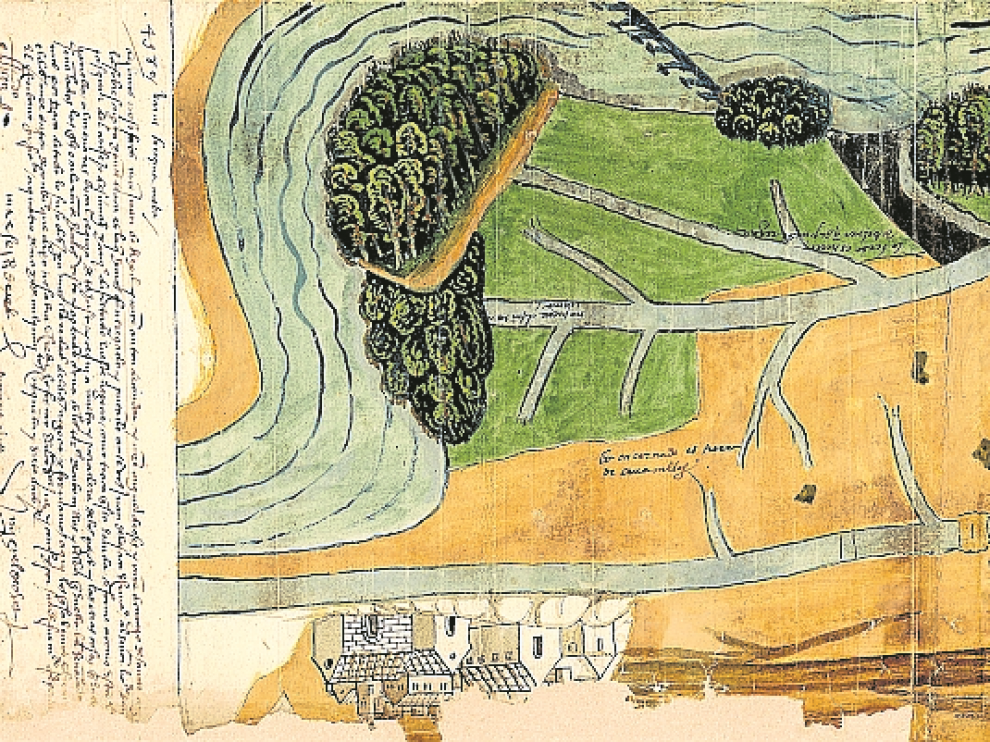 El mapa del canal de Tauste encontrado en el archivo navarro permanecía escondido dentro de un proceso judicial.