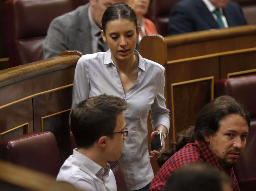 Pablo Iglesias en el último pleno de la XI Legislatura.