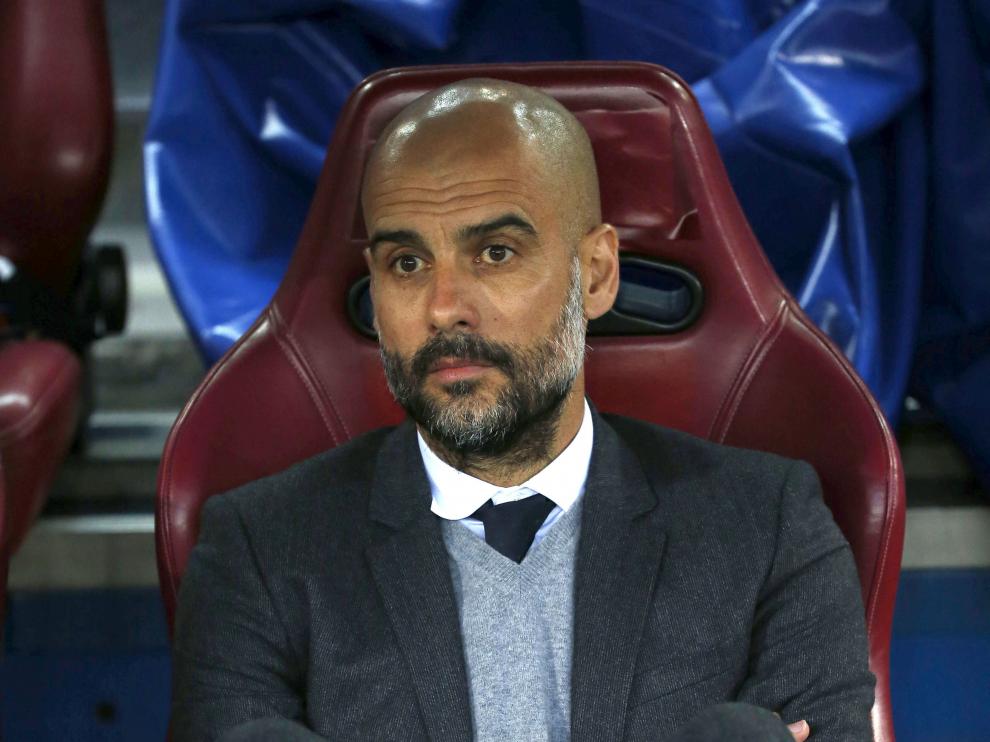 El entrenador del Bayern de Múnich, Pep Guardiola, durante el partido de ida.