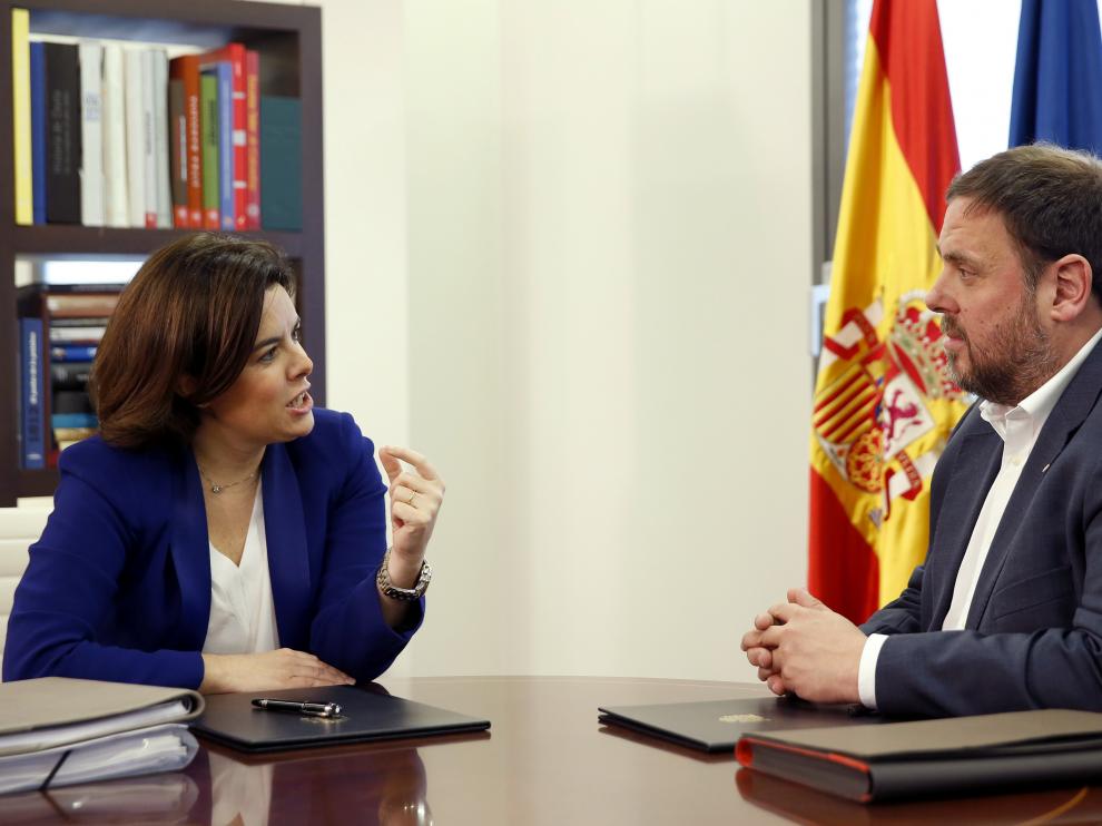 Soraya Sáenz de Santamaría y Oriol Junqueras