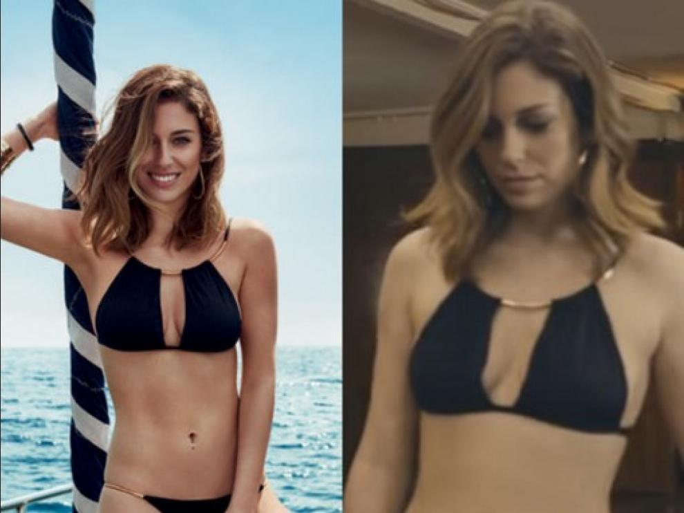 Blanca Suárez, con y sin Photoshop en la nueva campaña de Women' Secret.