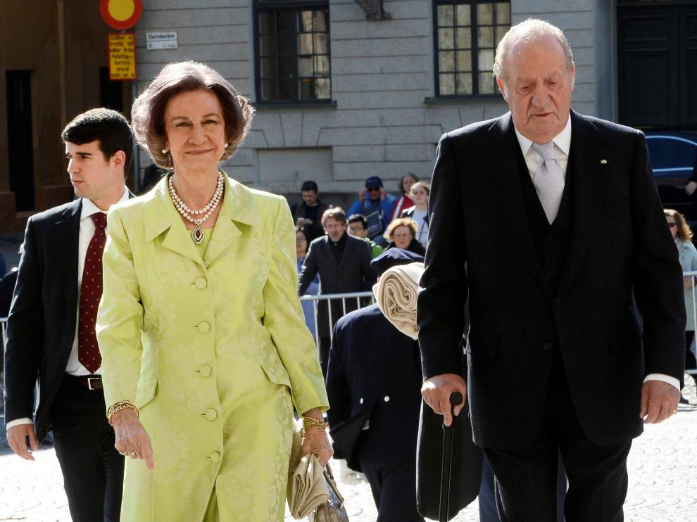 Don Juan Carlos y doña Sofia, en Estocolmo