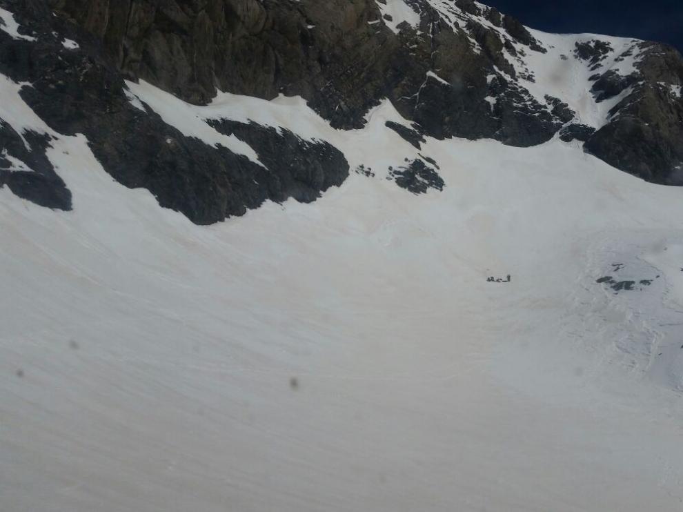 Zona de La Escupidera, a unos 3.000 metros de altitud.